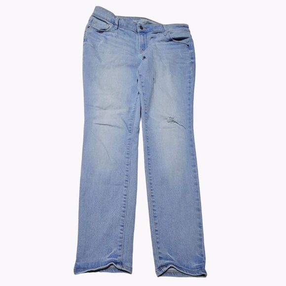 Old Navy Rockstar Mid Rise Jeans Womens Size 14P Skinny Light Wash Denim - Picture 2 of 6